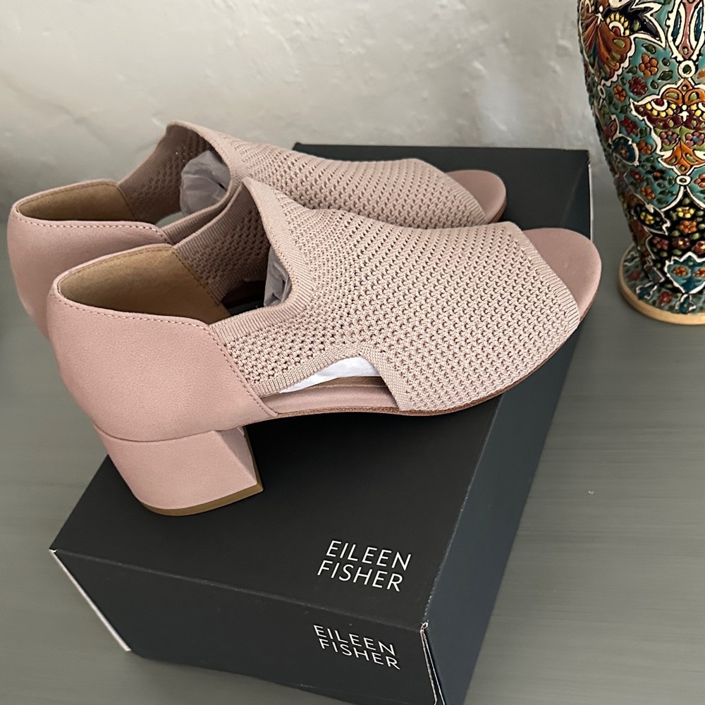 Eileen Fisher Women's Blush Open-Toe Heels, Size 8